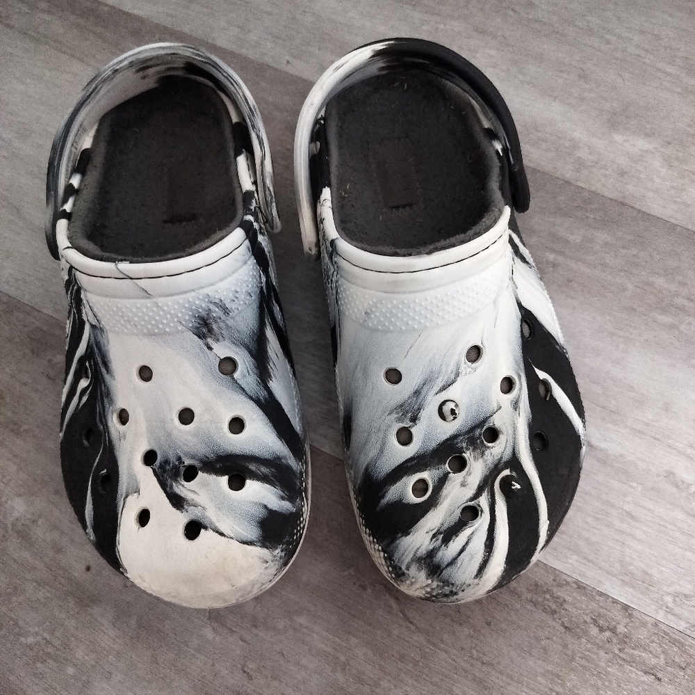 CROCS Kids Black and White Water Shoes